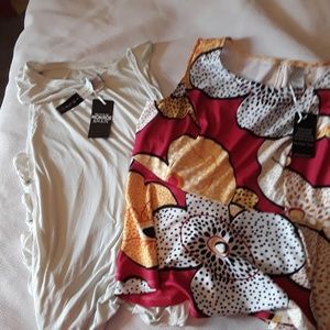 2 MONROE & MAIN SUMMER  TOPS  BOTH NWT SIZE 1X